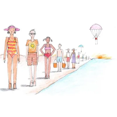 People in Perspective drawing