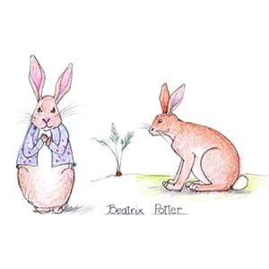Temperate Grassland Rabbit drawing