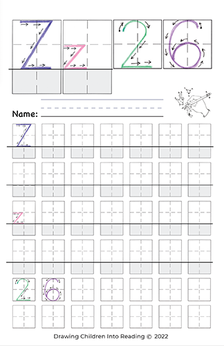 z icon new sight word paper